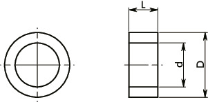 CLGB动力夹块用定心导向套筒寸法図